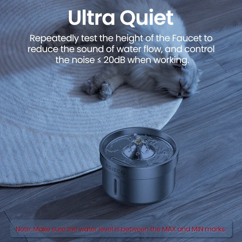 Fontaine à eau pour chat automatique en acier inoxydable